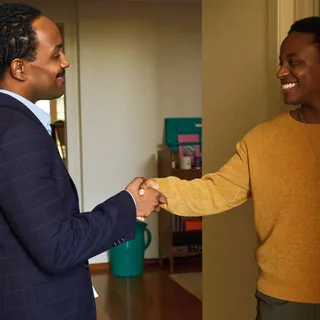 Two people shaking hands